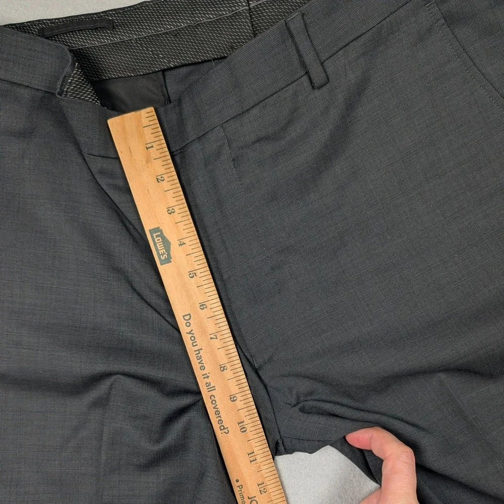 Jos A Bank Dress Pants Mens 38x30 Slim Fit Gray Traveler Travel Tech Wool Blend
